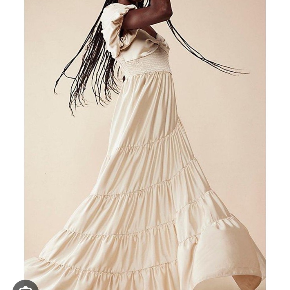 Free People Sundrenched Silky Maxi Dress
